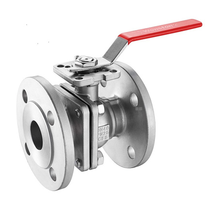 Kurek kulowy kołnierzowy ze stali nierdzewnej CF8M (AISI 316) PEŁNOPRZELOTOWE ART. 02FH DN 100