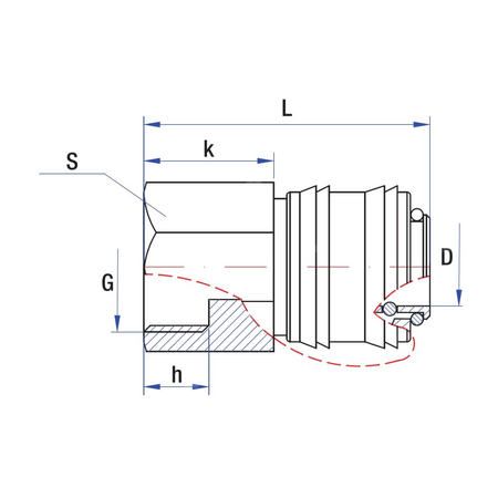 Szybkozłącze RUMET zatrzask Mosiądz 3/8''