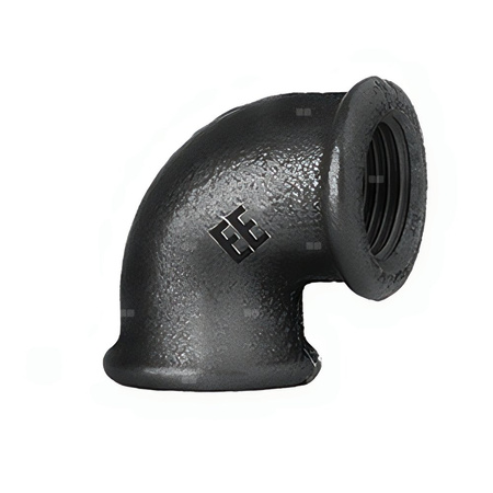Kolano 90' redukcja ODLEWNIA ZAWIERCIE A1/6/90 żeliwo (czarne) 1/2'' x 3/8'' (GW)