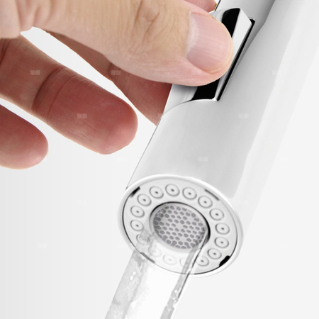 Bateria zlewozmywakowa FERRO ZUMBA SLIM 2F, kolor chrom, czarna wylewka