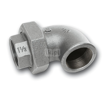 Śrubunek 45' SANHA 96# trzyczęściowy, żeliwo (ocynk galwaniczny/elektrolityczny) (ocynk), 2 1/2'' (GW)