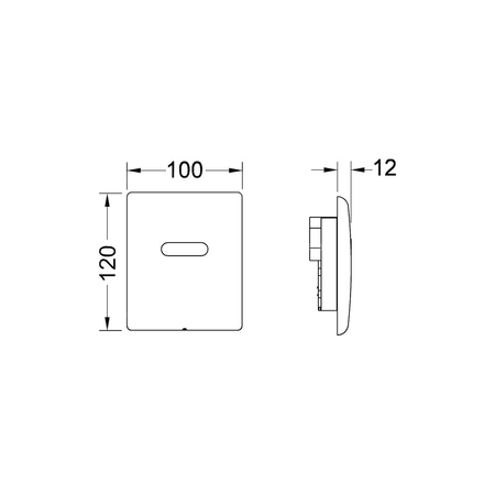 Mechanizm spłukujący elektroniczny TECEplanus do pisuaru, zasilany bateryjnie 6V, biały połysk