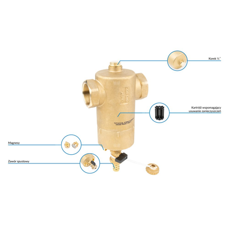Separator AFRISO FAR 213, do C.O., do klimatyzacji, 10 bar / 110'C, 1 1/4'' (GW)Instalacje i źródła ciepła