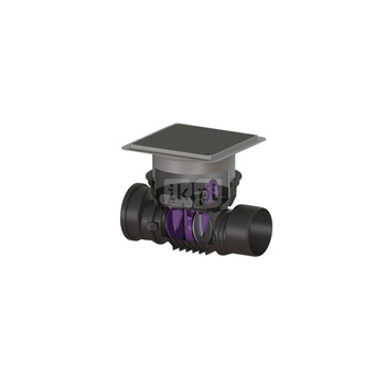 Zawór zwrotny Staufix DN 200 z pokrywą czarną z 1 klapą z tworzywa i 1 klapą ze stali nierdzewnej