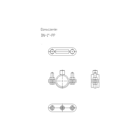 Obejma tryskaczowa DN 1 (32-34mm) DN-1-PP