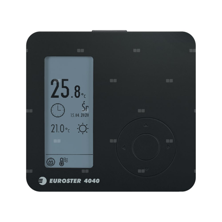 Regulator temperatury Euroster E4040, kolor czarny