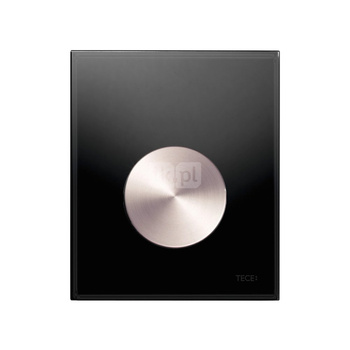 Przycisk spłukujący do stelaża do pisuaru (Mechaniczny) TECE loop szkło, kolor czarny / stal nierdzewna szczotkowana "anti-fingerprint"