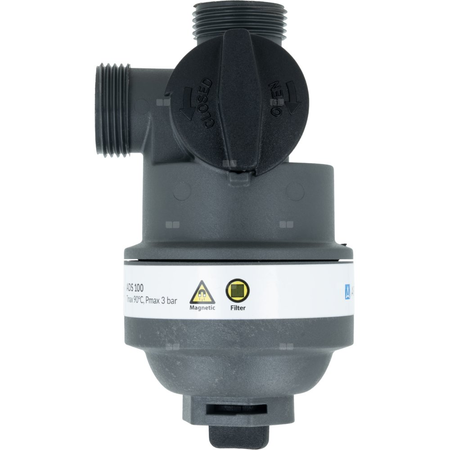 Kompaktowy magnetyczny separator zanieczyszczeń ADS 100, przyłącza kątowe G3/4'', Kvs 4,2 m3/h