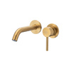 Bateria umywalkowa ścienna KFA Armatura MOZA, złoty, montaż podtynkowa
