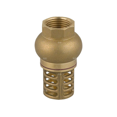 Zawór zwrotny FERRO z mosiężnym koszem ssącym 6/4'' GW PN 10 max. 100'C