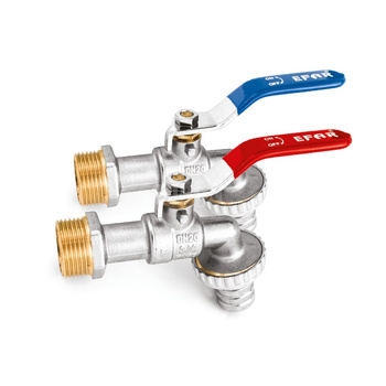 Kurek kulowy czerpalny do wody powietrza glikolu ART. 128 EFAR 8/80 DN 3/4"Nieb.