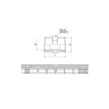 Nypel VALVEX V-Pex, mosiądz (niklowany), 1'' (GZ), 38 mm