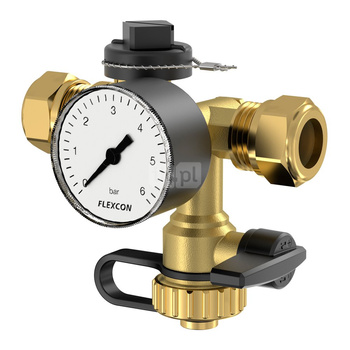 Zespół przyłączeniowy Flexcon 1/2" z manometrem