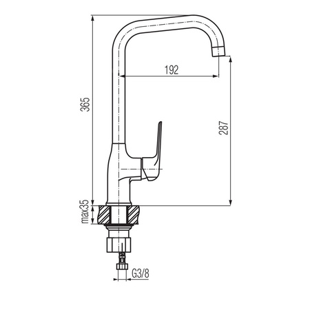 AURORA Bateria kuchenna stojąca z obrotową wylewką z perlatorem MIKADO