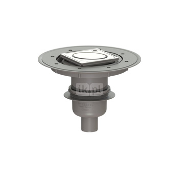 Wpust Classic DN50, odpł. pion., z nasadką Variofix i kratką owal 120x120