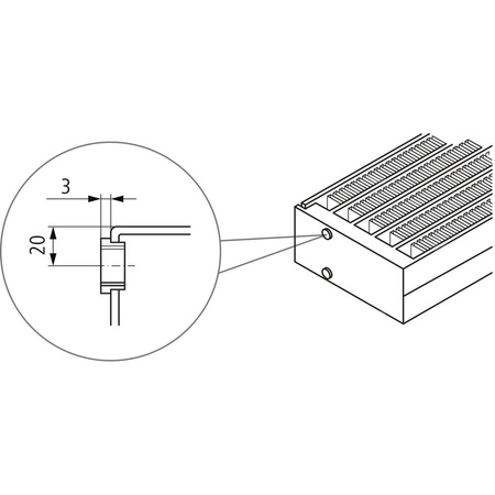 Konwektor Kermi V-Kon S Typ33 BH210x194x1600mm QN2291, weiß, 6 bar, m. Abd., Vent. re