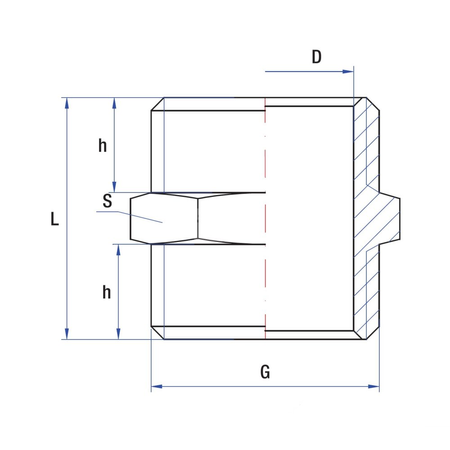 Nypel RUMET mosiądz 1 1/2'' x 1 1/2'' (GZ)