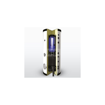 Zbiornik buforowy stojący ELEKTROMET WGJ-B MULTI 300/80 pojemność 300 l z wężownicą, izolacja: pianka poliuretanowa, kolor: skay biały