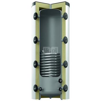 Zbiornik buforowy stojący REFLEX HF 1000/1_C pojemność 1000 l z wężownicą, izolacja: włókna poliestrowe z płaszczem foliowym, kolor: biały