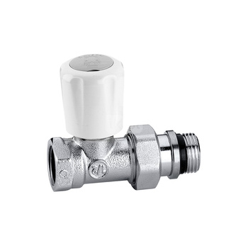 Prosty zawór grzejnikowy do rur stalowych 1" bez uszczelki gumowej