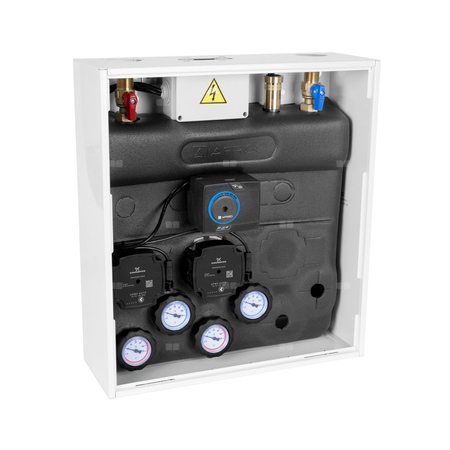 Grupa pompowa AFRISO PrimoBox AZB 205 GZ x GW 3/4'' x 3/4'', z izolacją, z siłownikiem arm 141
