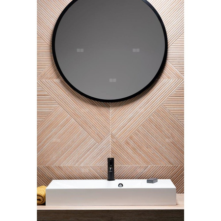 Bateria umywalkowa stojąca KFA Armatura MOZA click clack, czarny, montaż blat / otwór na baterię