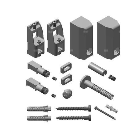 Zestaw mocujący Kermi Casteo, Geneo quad biały