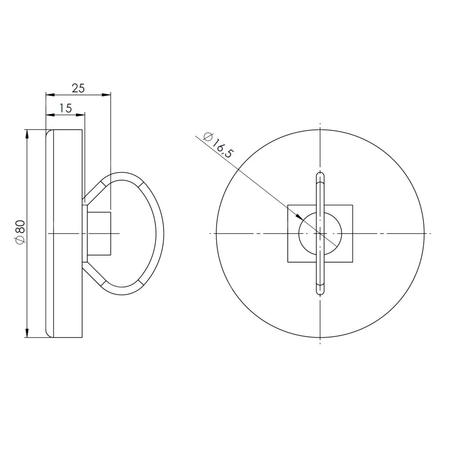 Termometr bimetaliczny AFRISO ATh F fi 80 mm 0…60'C połączenie ax