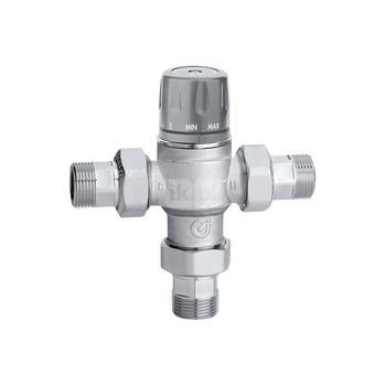 Zawór mieszający regulowany pokrętłem, z zaworami zwrotnymi i filtrami 1/2" 45÷65 st. C