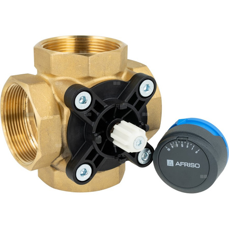 Zestaw regulacyjny ProClick: 4-drogowy obrotowy zawór mieszający ARV 487 ProClick, DN50, Rp2'', Kvs 36 m3/h + siłownik elektryczny ARM 343 ProClick