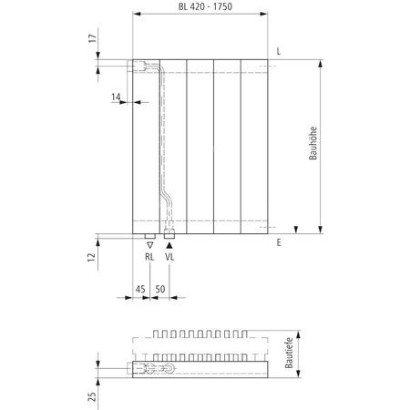 Grzejnik płytowy typ 22 KERMI V-HVV wym. 1800 x 350 mm, kolor biały, moc 1356 W