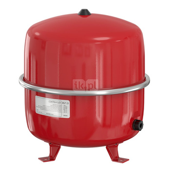 Naczynie wzbiorcze stojące FLAMCO MEIBES Contraflex, pojemność 80 l 1.5-, 6 bar / 120'C fi1'', kolor czerwony, do instalacji chłodn.C.O.