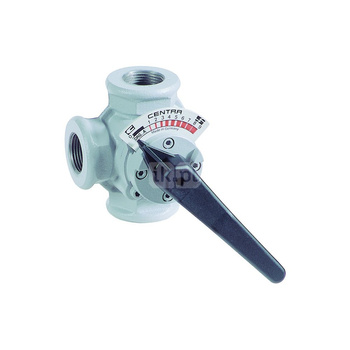 Zawór 3-drogowy mieszający, gwintowany, przelot prosty, DN 20, PN6, kv=6,3 m³/h