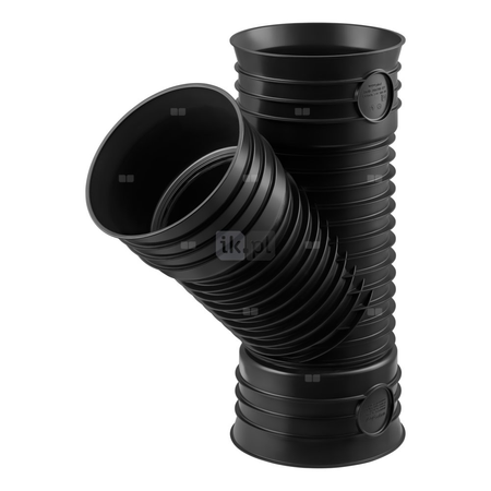 Trójnik MAGNAPLAST MAGNACOR MCEA 45' PP DN 200 (ww x ww x wz), kolor czarny