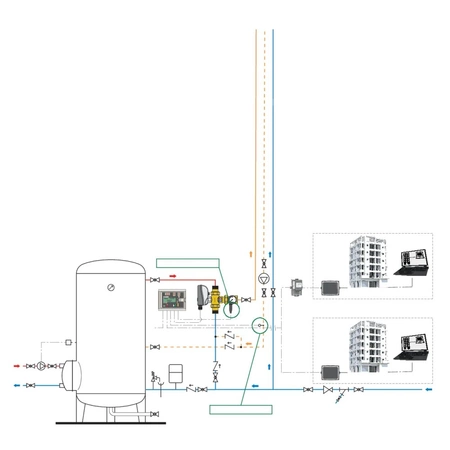 LEGIOMIX Elektroniczny zawór mieszający z programowalną dezynfekcją termiczną i dezynfekcją kontrolną - 24 V, 2"