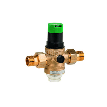 Regulator ciśnienia, ze śrubunkami, 1 1/4", wersja bezołowiowa