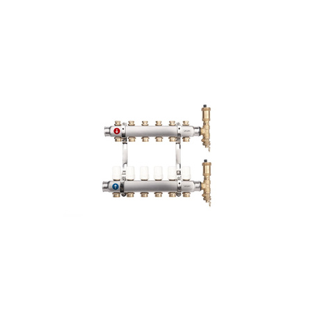 Rozdzielacz hydrauliczny VALVEX Base K4-11 stal nierdzewna, odgałęzień: 11 (3/4''), do CO + zawory termostatyczne