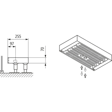 Konwektor Kermi Kon m. Str. Typ44 BH210x255x4600mm QN8791, weiß, 6bar, m. Abd., AB Uni.
