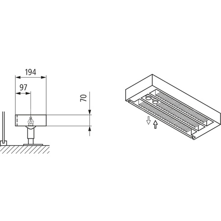 Konwektor Kermi Kon m. Str. Typ33 BH70x194x2800mm QN2016, weiß, 6bar, m. Abd, AB 12