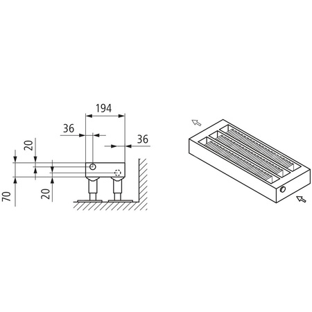 Konwektor Kermi Konvektor Typ43 BH210x194x6000mm QN9840, weiß, 6bar, m. Abd., AB Uni.