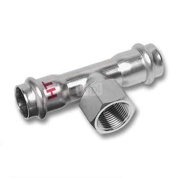 Trójnik SANHA NiroSan Press Industry stal nierdzewna 88,9 mm x 3/4'' x 88,9 mm (zw x GW x zw)