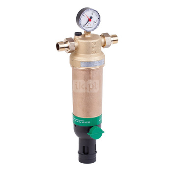 Filtr z płukaniem wstecznym do temp. 70 st.C, ze złączkami, 1 1/4", siatka 50 mikronów