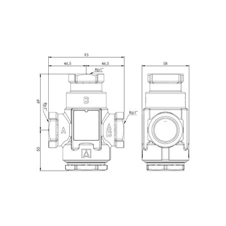 Zawór bezpieczeństwa AFRISO ATV 335 mosiądz GW x GW 1''