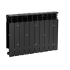 Grzejnik żeberkowy KFA Armatura G500F aluminium, podłączenie boczne 572 x 805 mm, kolor czarny (RAL 9005)