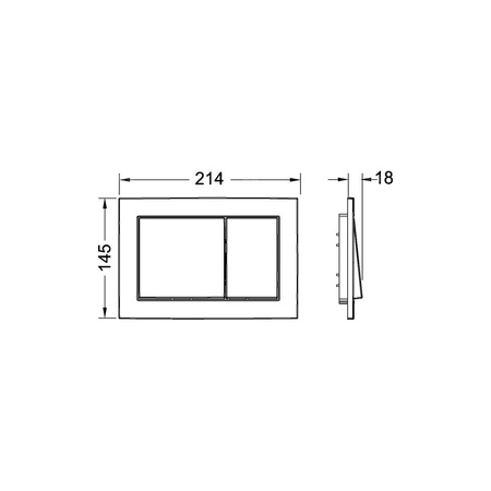 Przycisk spłukujący do stelaża (Mechaniczny) TECE base tworzywo, kolor biały