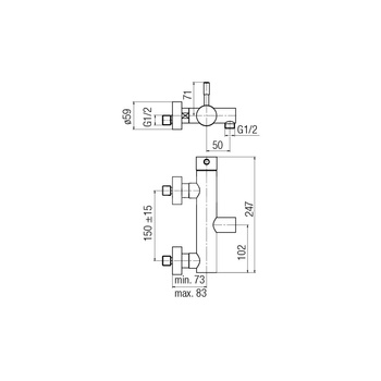 VEGANE BIANCO Bateria natryskowa ścienna z akcesoriami