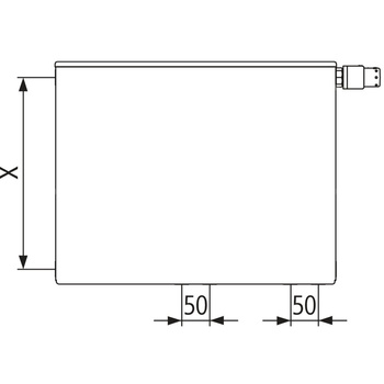 Kermi®x2®Plan Vplus T12 755x64x2000 QN2695, biały, 10 bar, z osłoną