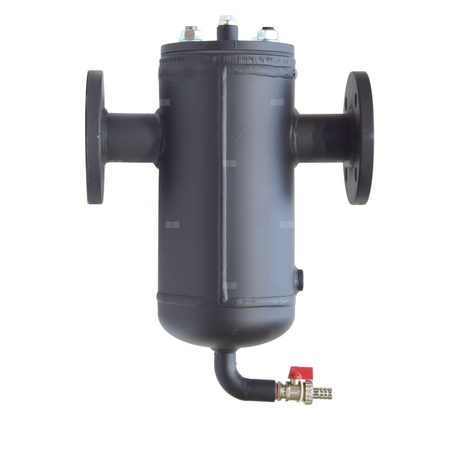 Filtroodmulnik koszowy FMK 150 – DN50 z wyposażeniem dodatkowym, bez izolacji, malowany (z koszem filtracyjnym 500µm, zaworem spustowym i odpowietrznikiem ręcznym , bez izolacji, malowany)