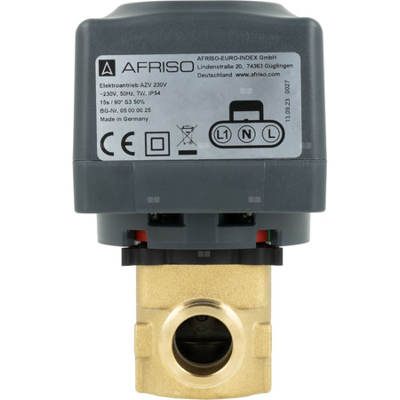 2-drogowy zawór strefowy AZV 442, DN15, G3/4'', Kvs 10, 230 V AC, NC