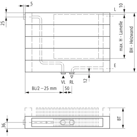 Kermi ściana grzewcza HHV22 490x122x3800 pozioma,RAL9016,6bar,bez osł.,prawa,L400